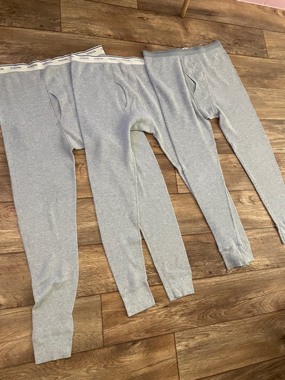 Fruit of the Loom Gray Thermal Long Johns 3 Pack XL XXL